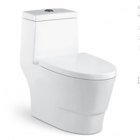 Bathroom siphon Modern simple design square one piece wc toilet sanitary set ablution unit toilet