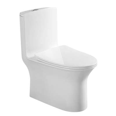 elegant design white glazed ceramic super spiral one piece toilet